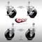 Service Caster 4 Inch SS Phenolic Wheel Swivel 1/2 Inch Threaded Stem Caster Brakes SCC, 2PK SCC-SSTS20S414-PHS-121315-2-TLB-2 - alternate 1